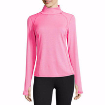 Xersion Women&#39;s Mock Neck Pull Over Long Sleeve Shirt Pink LARGE Athletic New - £15.30 GBP