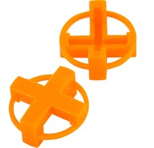 100 Circular rOund TILE SPACERS 1/4&quot; 6mm 2 sided ORANGE Plastic Circle T... - $24.11