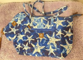Stone Mountain Quilted Bags Blue &amp; White Starfish Tote &amp; Wallet  Water Resistant - £27.24 GBP