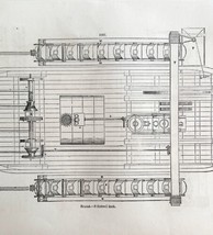 Dredging Machine Woodcut 1852 Victorian Industrial Print Engines Drawing 5 DWS1A - £31.96 GBP