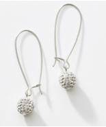 Touchstone Crystal Swarovski Pave Ball Earrings - £36.01 GBP