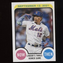 2022 Topps Heritage High Number Francisco Lindor Now &amp; Then NAT-8 New York Mets - £1.54 GBP