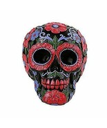 Ebros Black Day of The Dead Floral Blooms Sugar Skull Figurine DOD Skull... - £20.44 GBP