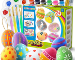 Easter Colorful Eggs Painting Kit-Paintable Eggs with Doodle Kit for DIY... - $48.74