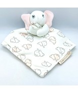 Blankets &amp; Beyond Baby Elephant Security Blanket Lovey With Pink Ears 13... - $186.73 MXN