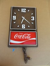 Vintage Enjoy Coca Cola Hanging Wall Clock Sign Advertisement  C - £140.65 GBP