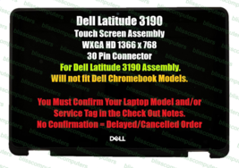 LCD Screen Dell Latitude 3190 2-in-1 P26T P26T004 Touch Assembly - £64.15 GBP