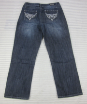 Earl Jean Womens Blue Jeans (10P) W32 L28 Rhinestones Studs Stretch Embr... - $20.00