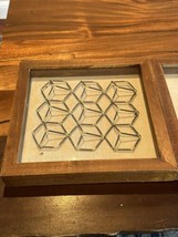 Framed Faceted Wire Hexagon 12&quot;x12&quot;  Threshold Set Of Two - £19.78 GBP