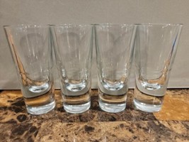 Italian Crystal Heavy Bullet Gumps Glass Set of 4 Marked Italy &amp; Numbere... - $50.45