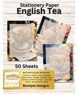 English Tea Stationery - Watercolor Floral Design - Writing Papers 50 Sh... - £25.84 GBP