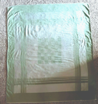 Vintage Light Moss Mint Green Tablecloth 44&quot; X 50&quot; Rectangle Spring - £20.90 GBP
