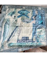 Vintage Silk Symphony Scarf US Capt M. Lewis Silk Traveler Fish Natives - €33,14 EUR