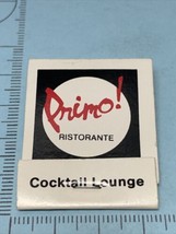 Vintage Matchbook  Primo! Ristorante Sarasotra, Fl gmg unstruck Italian Cuisine - £9.70 GBP