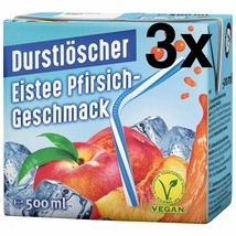 Durstlöscher Thirst Quencher Boxed Juice: Peach Iced Tea - 3 pc.-FREE Ship - £18.18 GBP