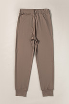 Dark Brown Drawstring Elastic Waistband Pocketed Joggers - $241.02 MXN