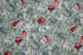 VTG Fabric Traditions Sponged Abstract Coral Tulip Petals Fabric OOP 2001 BTY - £8.81 GBP