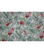 VTG Fabric Traditions Sponged Abstract Coral Tulip Petals Fabric OOP 200... - $10.99