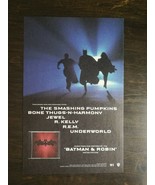 1997 Batman &amp; Robin Movie Music CD Full Page Original Color Ad 1221 - £5.26 GBP