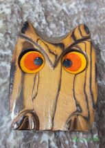 Vintage 1980s Retro Wooden Owl Figurine Statue - $35.00