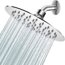HOPOPRO 8 Inch Rain Showerhead High Pressure Fixed Shower Head Metal High Flow - £7.04 GBP