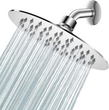 HOPOPRO 8 Inch Rain Showerhead High Pressure Fixed Shower Head Metal Hig... - £7.04 GBP