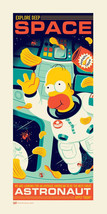 Simpsons Deep Space Astronaut Homer Silk Screen Print Art Poster 12x24 M... - £79.00 GBP