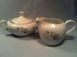 [Q15] Bristol Fine China Flower Song Sugar Bowl &amp; Creamer Made In Japan N-7201 - £10.09 GBP
