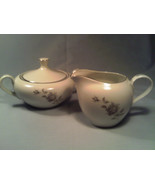 [Q15] BRISTOL Fine China FLOWER SONG Sugar Bowl &amp; Creamer MADE IN JAPAN ... - £10.07 GBP