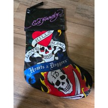 Ed Hardy Tattoo Christmas Stocking Love Kills Skull Y2K Punk Goth Emo Alt - $25.00