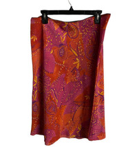 Holiday Magic  Skirt Womens XL A-Line Pull on KL Floral Fushia Orange Yellow - £8.64 GBP