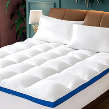 Extra Thick Mattress Topper Cooling Matress Pad Cover Overfilled Plush PillowTop - £68.02 GBP+