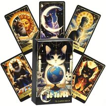 Whimsical Cat Tarot Deck – Hand-Drawn 78-Card Oracle - $8.90
