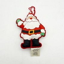 Vintage Hallmark Christmas Ordiment Fabric Stuffed Santa Claus 4.5&quot; - $242.13 MXN