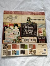 Graphic 45 Typography Vintage Collage Paper Packs 12x12 New - £19.66 GBP