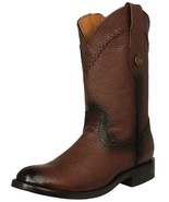 Mens Brown Western Cowboy Boots Zipper Casual Dress Leather Roper Hombre... - $2,760.21 MXN