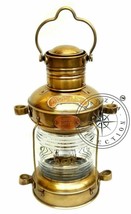 Antique Brass Boat Lantern 14&quot; Nautical Maritime Anchor Lamp Leeds Burton - £93.82 GBP