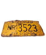 Vtg Arkansas Truck License Plate 1990 NR 3523 car collector June 30 90 6-30 - $8.79