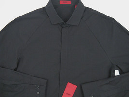 NEW $225 Hugo by Hugo Boss Red Label Slim Fit Shirt!  S  *Gray &amp; Black P... - £79.63 GBP