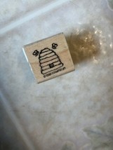 Stampin Up! Little Somethings Beehive Bee Summer 1998 Wood Mounted Rubber Stamp - $8.59