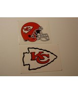 Kansas City Chiefs Logo and Football Helmet Decal Sticker Lot - $3.99