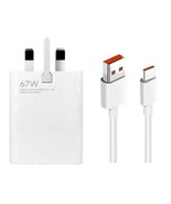 Genuine Xiaomi 67W Ultra Fast Charger UK Plug With USB-C 6A Cable MDY-12-EG - £15.04 GBP
