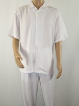 Mens INSERCH 2pc Walking Leisure Suit Shirt Pants Set Short Sleeves 9356... - £79.92 GBP
