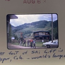 35mm Slide Skiers Café Aspen Colorado 1963 Color Photo Slide - £9.83 GBP