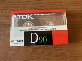 TDK D90 Audio Cassette Tape Type I Blank Sealed NEW Vintage - £6.95 GBP