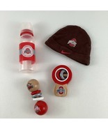Ohio State Buckeyes Baby Wooden Rattle Set Baby Toys Bottle Brutus Nike ... - $52.37 CAD