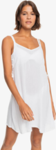 ROXY Swim Cover Up Dress Beachy Vibes Bright White Size Large $46 - NWT - £7.17 GBP