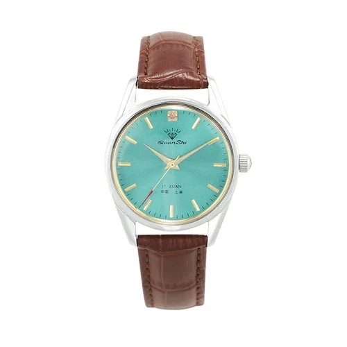 Fashion Luxury Shanghai Mechanical Watch Diamond Brand Green Dial Waterp... - $73.13