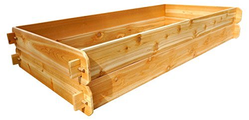 Timberlane Gardens Raised Bed Kit Double Deep (Two 3x6) Western Red Cedar with M - £106.96 GBP