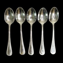 5 Wallace CONTINENTAL BEAD Stainless Beaded Silverware TABLE SPOONS Flat... - $24.70